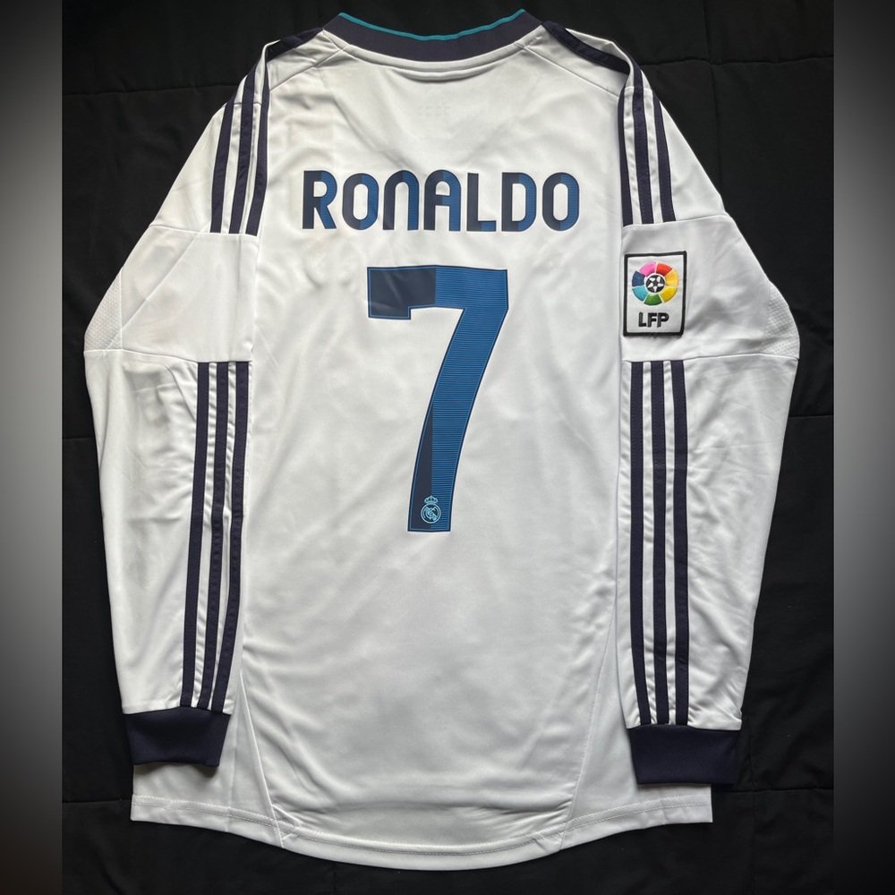 Ronaldo #7 Retro 2014 Real Madrid Longsleeve soccer jersey
